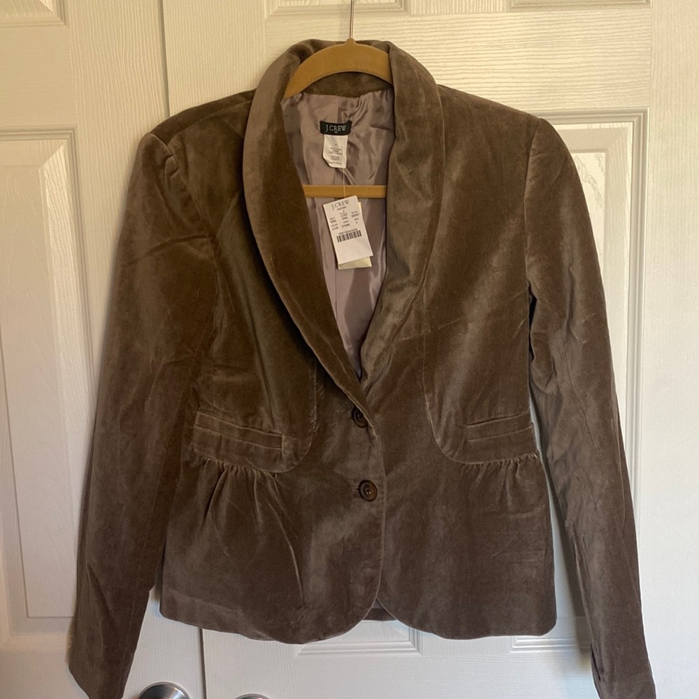 NWT- J.Crew Velvet Blazer